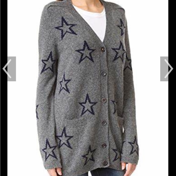 Chinti & Parker Heather Grey Star Cardigan. Size S. - Picture 2 of 6